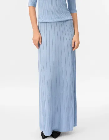 Пола от коприна и вискоза в светло синьо COSMIC WHISPER