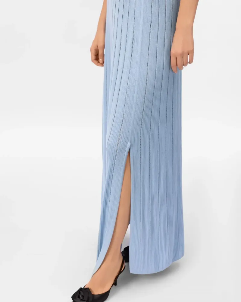 Пола от коприна и вискоза в светло синьо COSMIC WHISPER