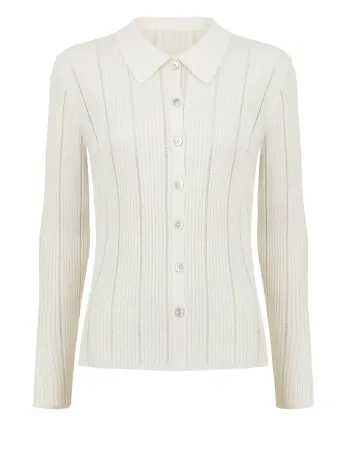 Жилетка от коприна и вискоза в бял цвят COSMIC WHISPER