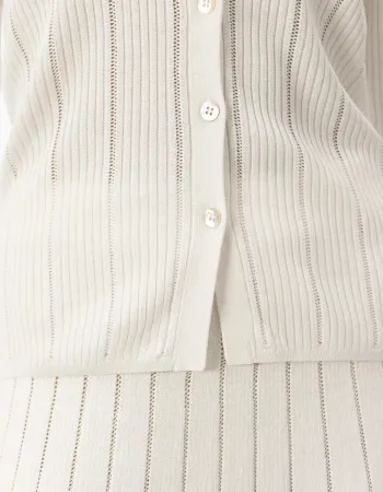 Жилетка от коприна и вискоза в бял цвят COSMIC WHISPER