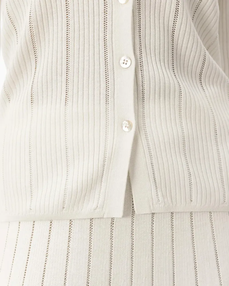 Жилетка от коприна и вискоза в бял цвят COSMIC WHISPER