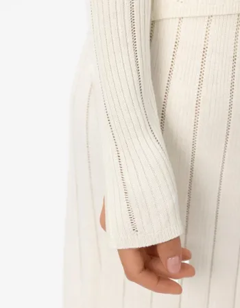 Жилетка от коприна и вискоза в бял цвят COSMIC WHISPER