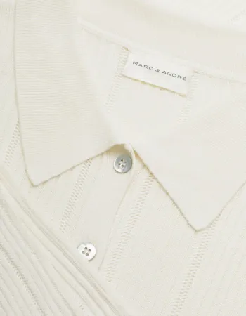 Жилетка от коприна и вискоза в бял цвят COSMIC WHISPER