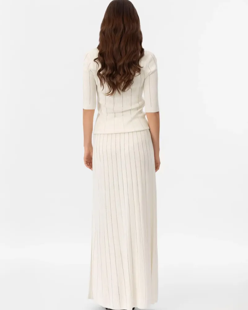 Пола от коприна и вискоза в бял цвят COSMIC WHISPER