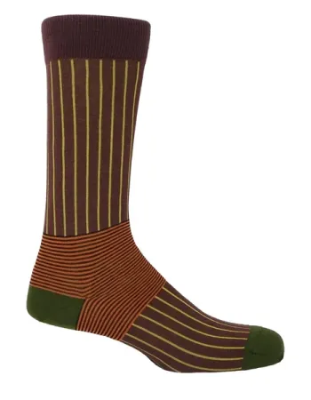 Мъжки чорапи OXFORD STRIPE Brown