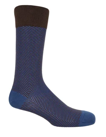 Мъжки чорапи LUX TAYLOR Brown Navy