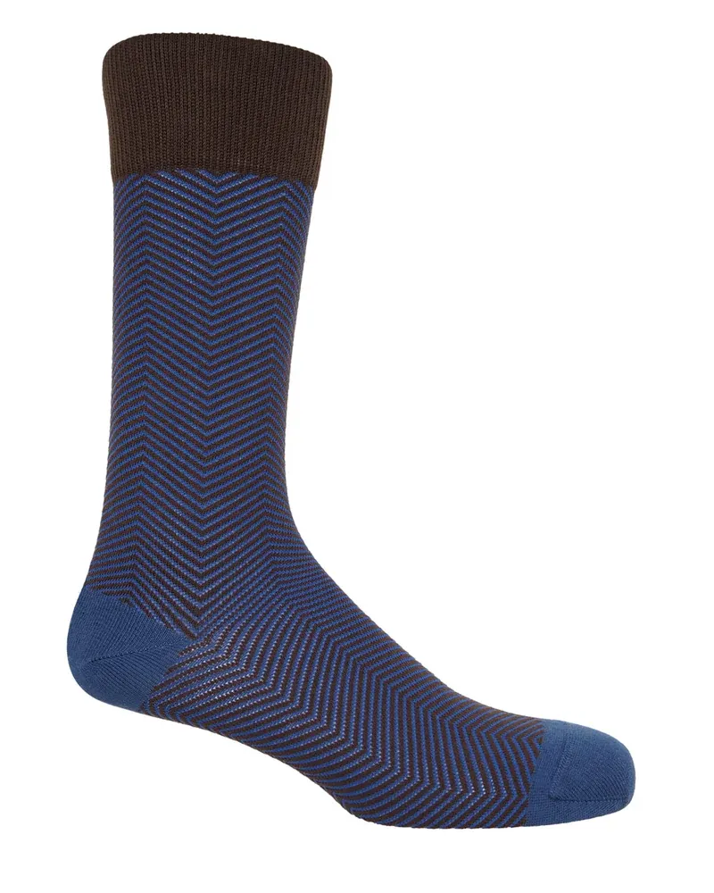 Мъжки чорапи LUX TAYLOR Brown Navy