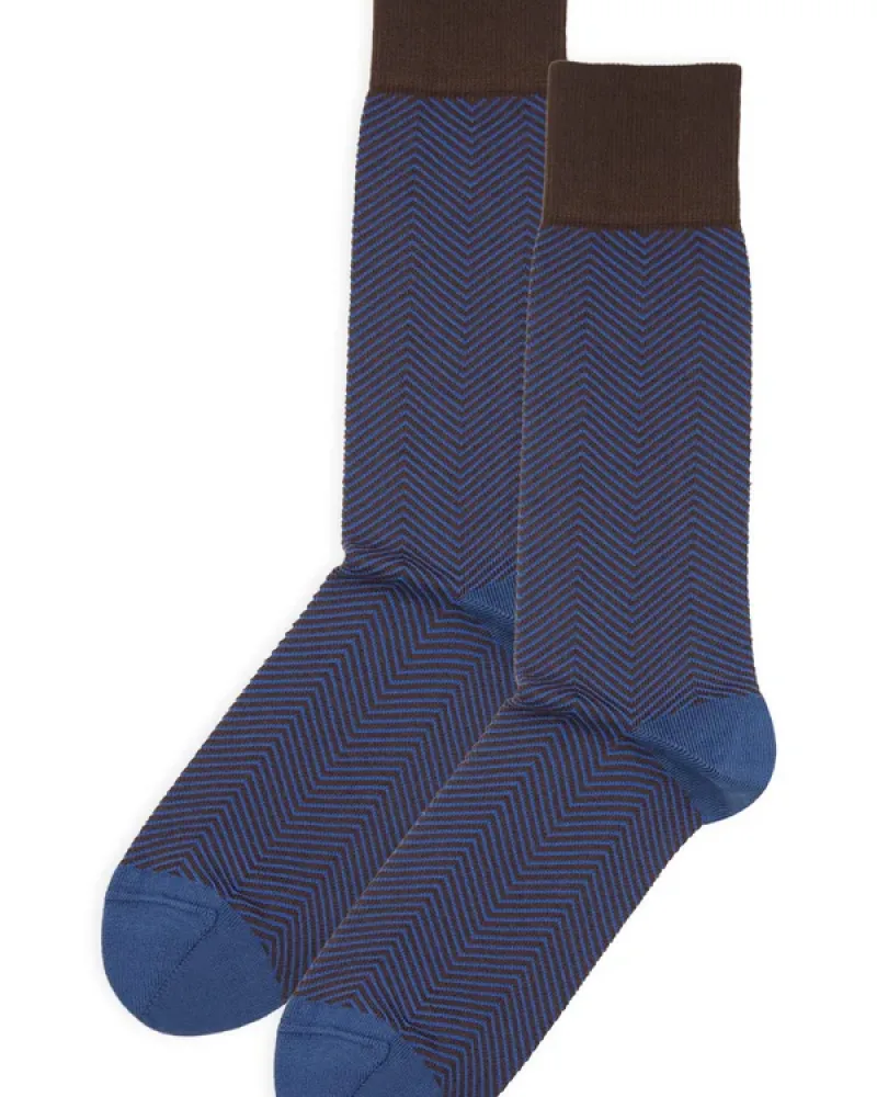 Мъжки чорапи LUX TAYLOR Brown Navy