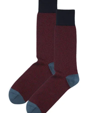 Мъжки чорапи LUX TAYLOR Navy Red