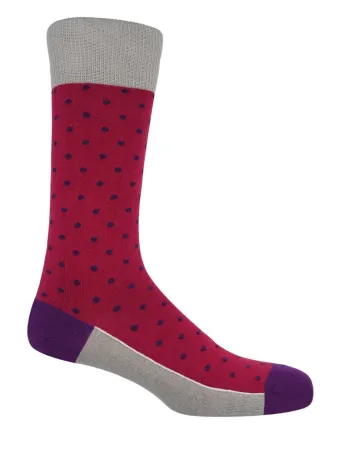 Мъжки чорапи PIN POLKA Crimson