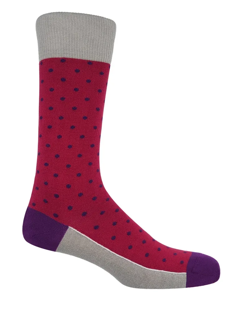 Мъжки чорапи PIN POLKA Crimson
