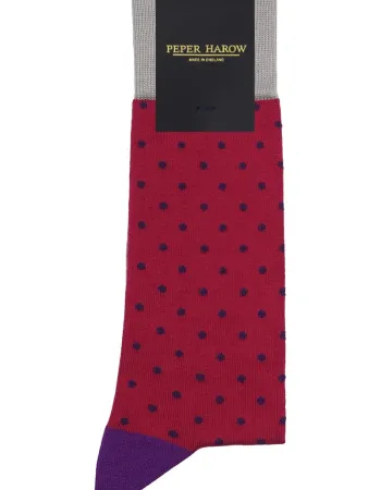 Мъжки чорапи PIN POLKA Crimson