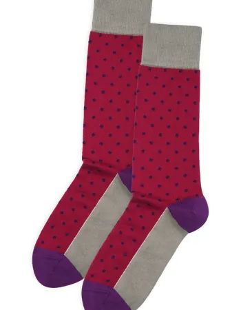 Мъжки чорапи PIN POLKA Crimson