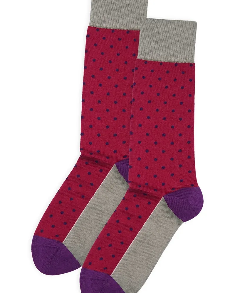 Мъжки чорапи PIN POLKA Crimson