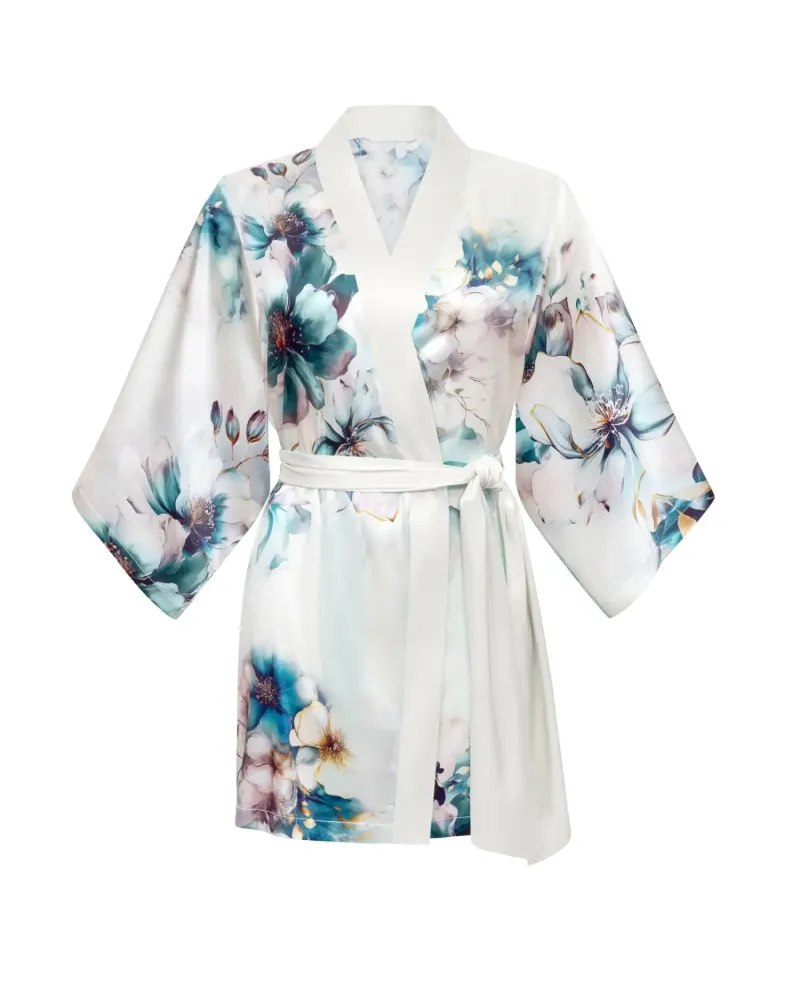 Късо копринено кимоно Florelle