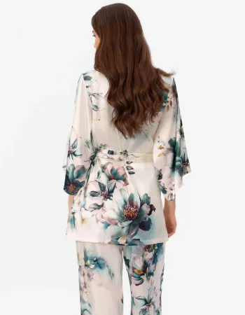 Късо копринено кимоно Florelle