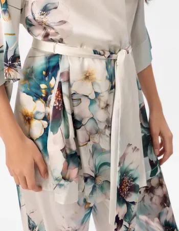 Късо копринено кимоно Florelle