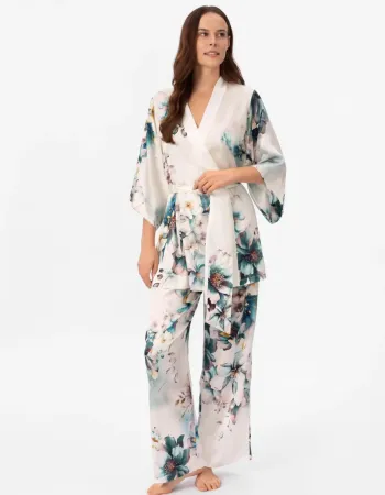 Дълъг копринен панталон Florelle