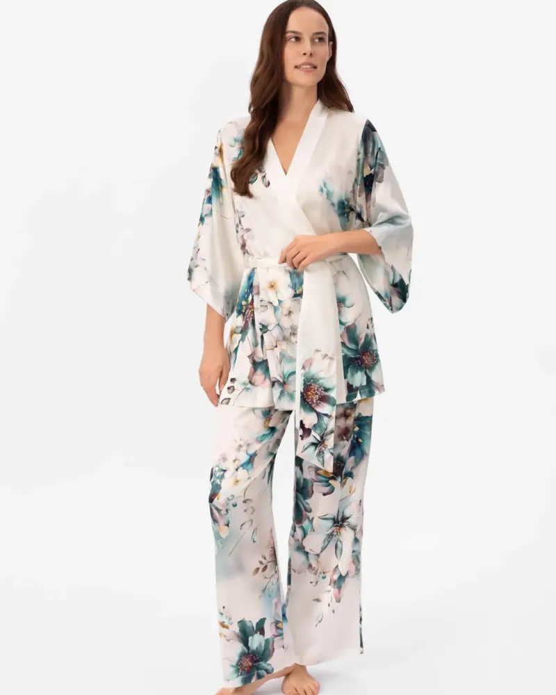 Дълъг копринен панталон Florelle