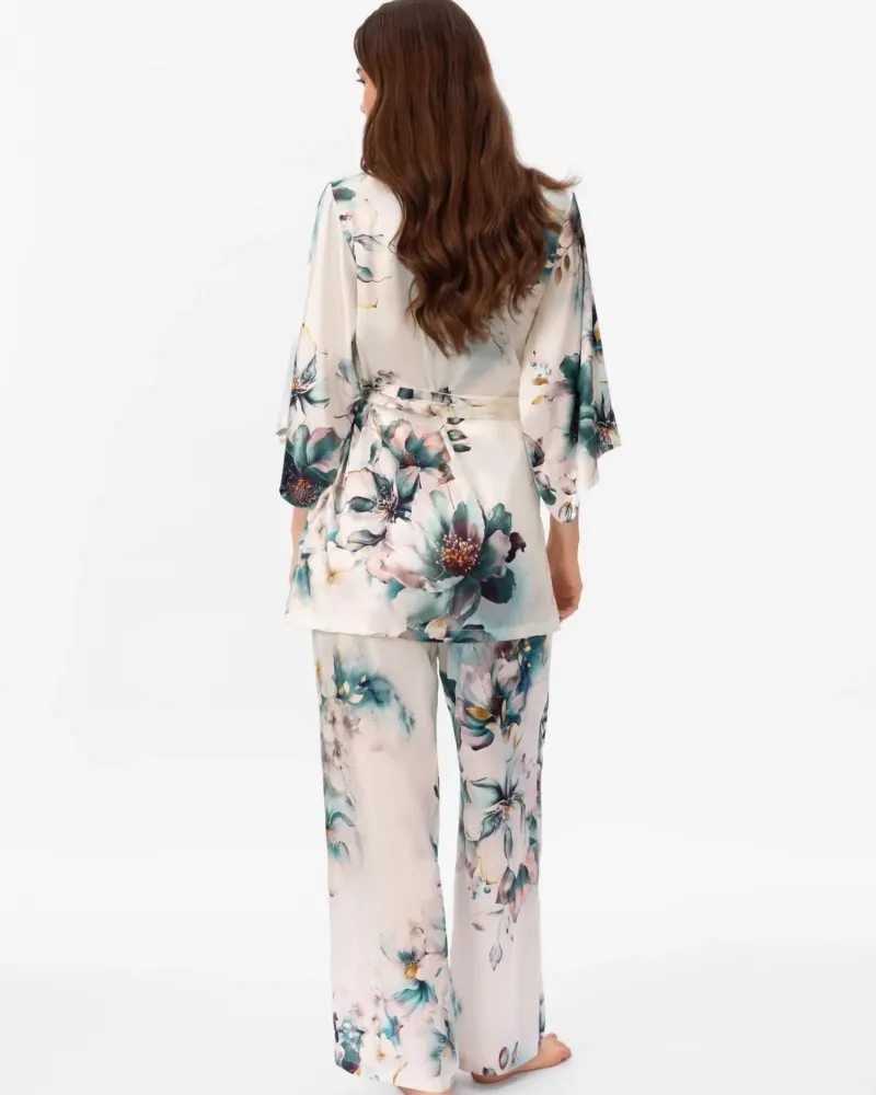 Дълъг копринен панталон Florelle