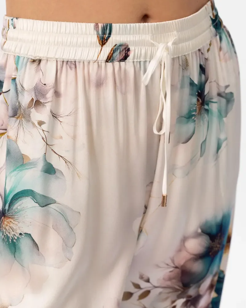 Дълъг копринен панталон Florelle