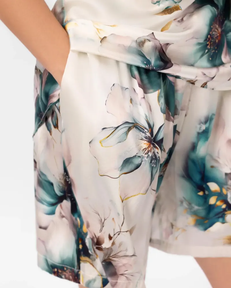 Къси копринени панталони Florelle