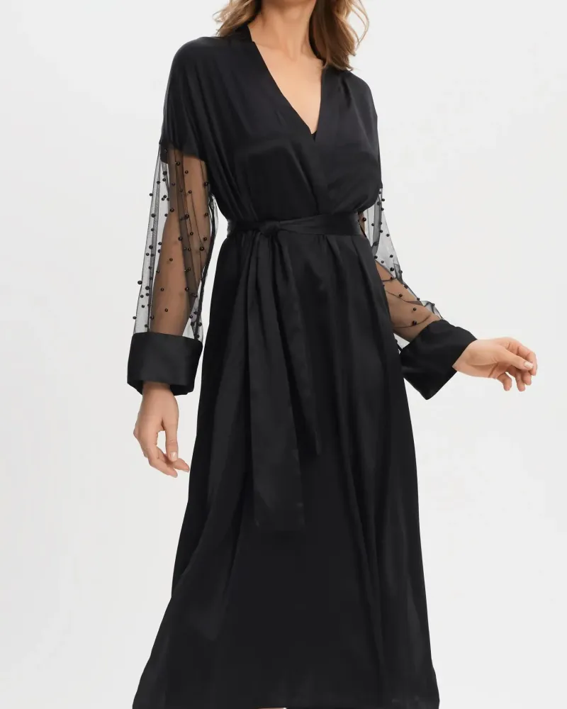 Копринено кимоно с перли Blackwood Rose