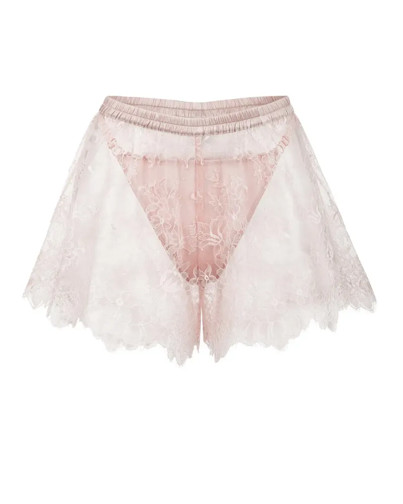 Луксозен копринен сет - пижама в сребристо - розов нюанс Divine