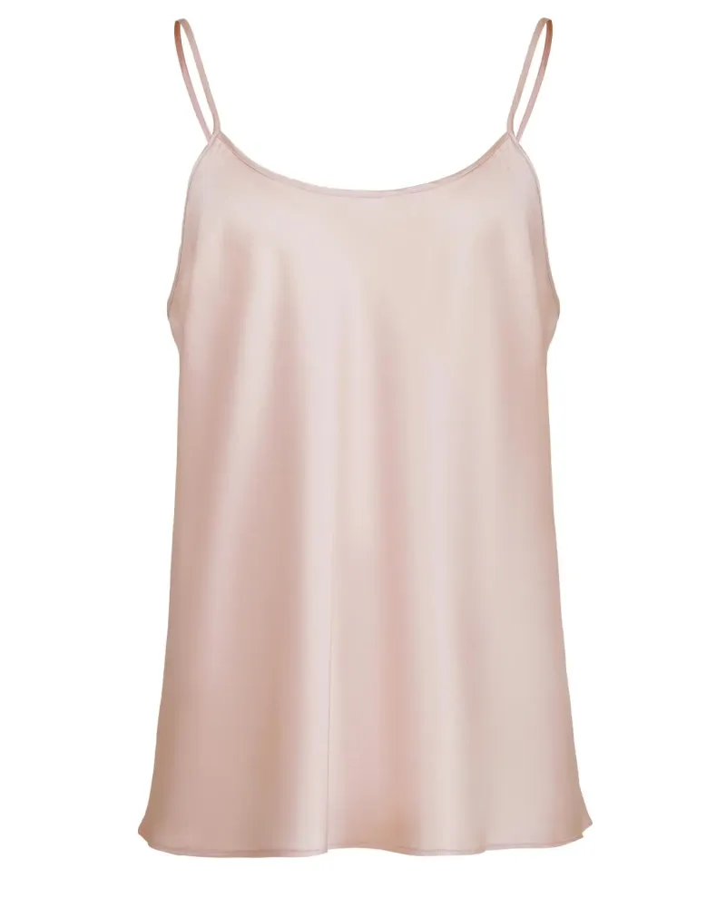 Луксозен копринен сет - пижама в сребристо - розов нюанс Divine