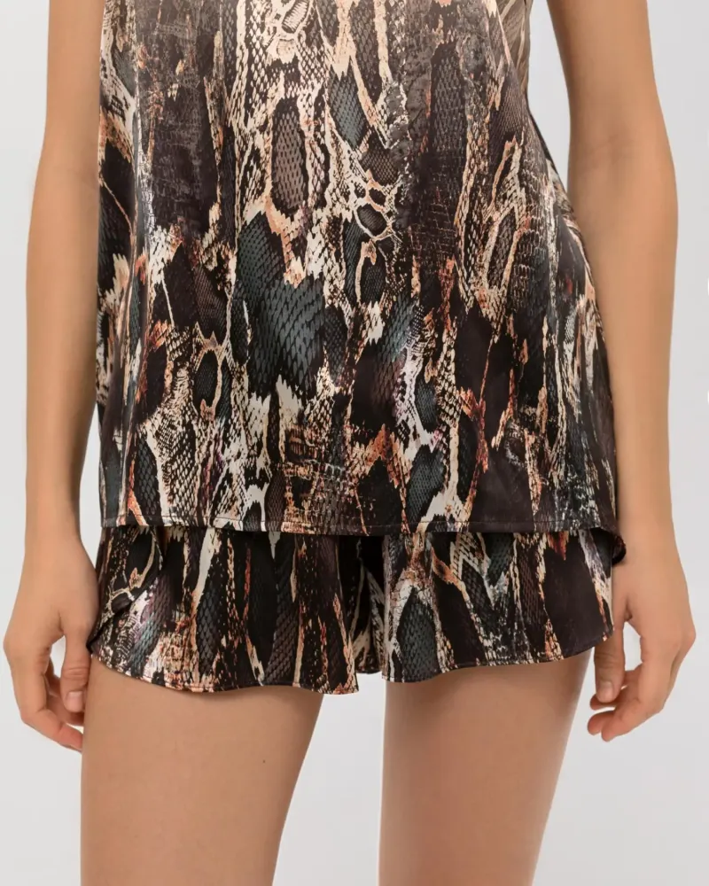 Копринени шорти - пижама със змийски принт Fearless