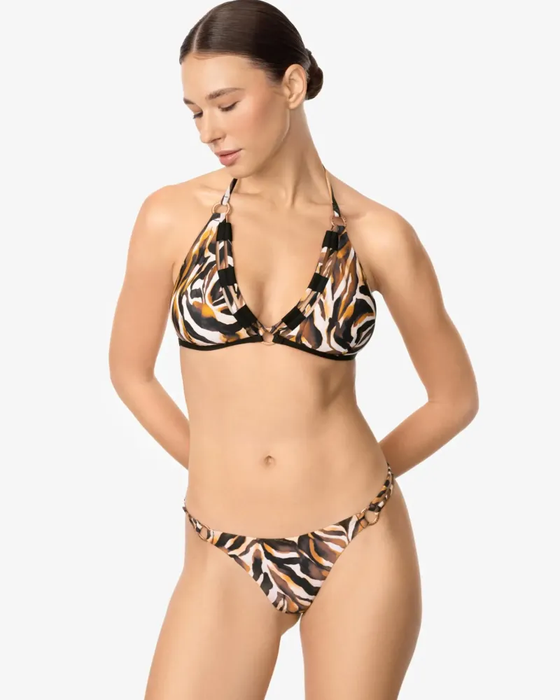 Бански горна част с триъгълни чашки EYE OF THE TIGER