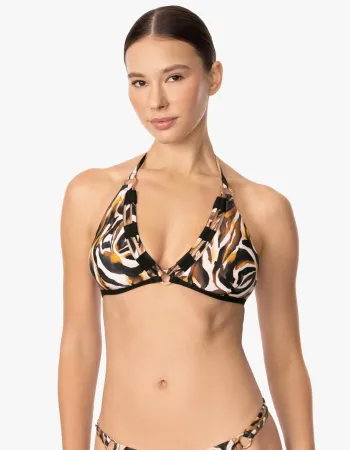 Бански горна част с триъгълни чашки EYE OF THE TIGER