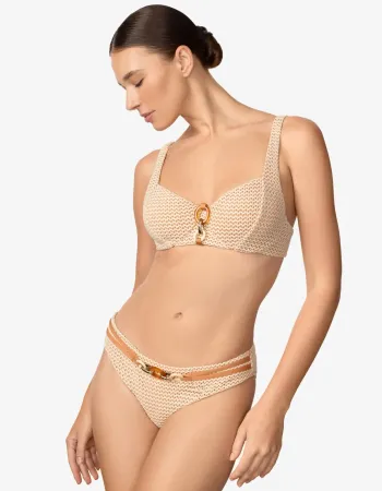 Бански горна част с банели и меки чашки AMBER