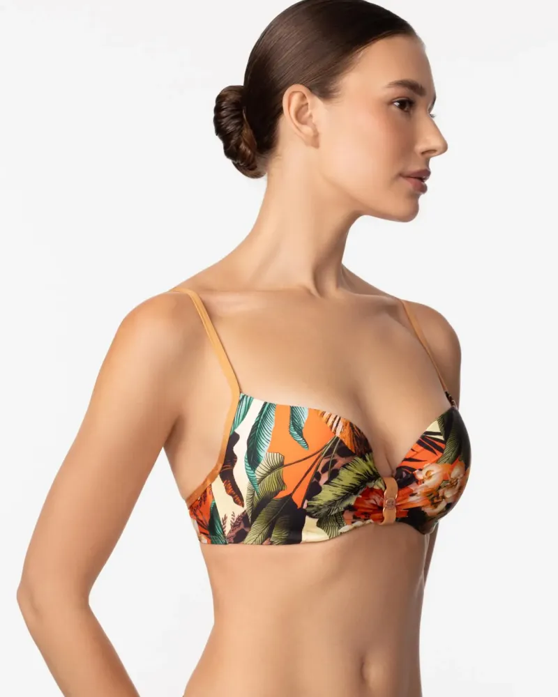 Бански горна част с банели и Push-Up ZEN GARDEN