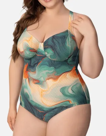Цял бански с меки чашки SEA SWIRLS
