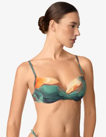 Бански горна част с Push Up SEA SWIRLS
