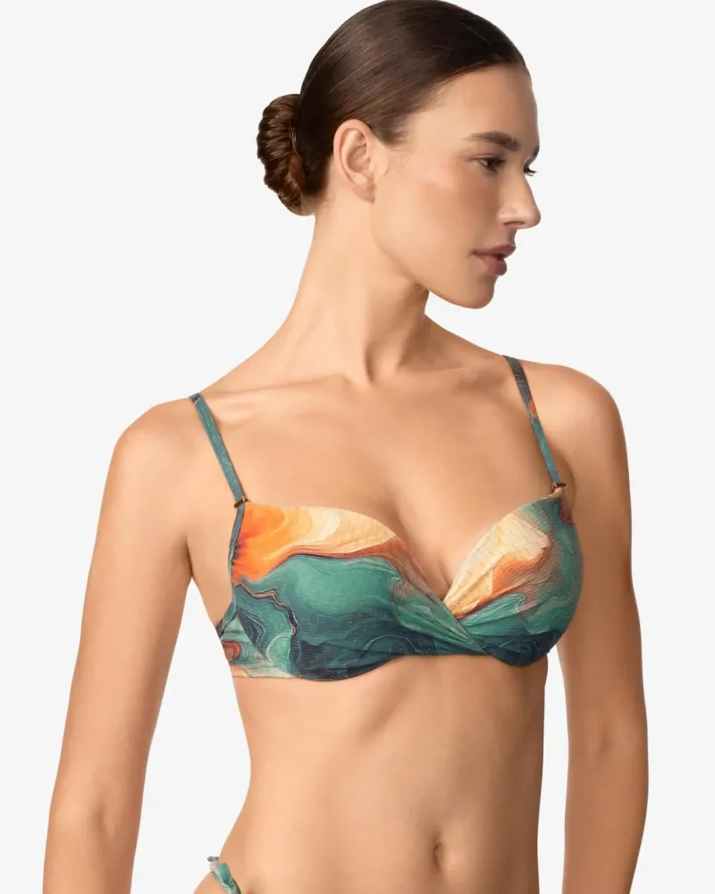 Бански горна част с Push Up SEA SWIRLS