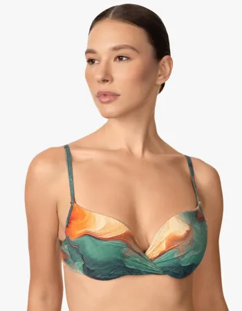 Бански горна част с Push Up SEA SWIRLS