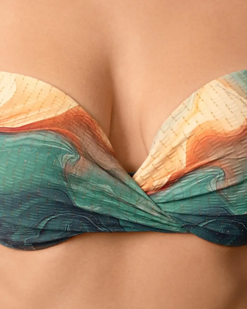 Бански горна част с Push Up SEA SWIRLS