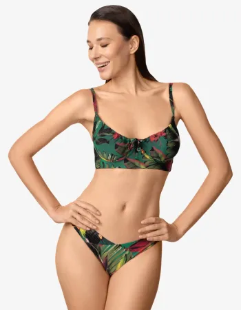 Бански горна част с банели и меки чашки WILD RHYTHM