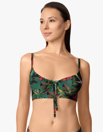 Бански горна част с банели и меки чашки WILD RHYTHM