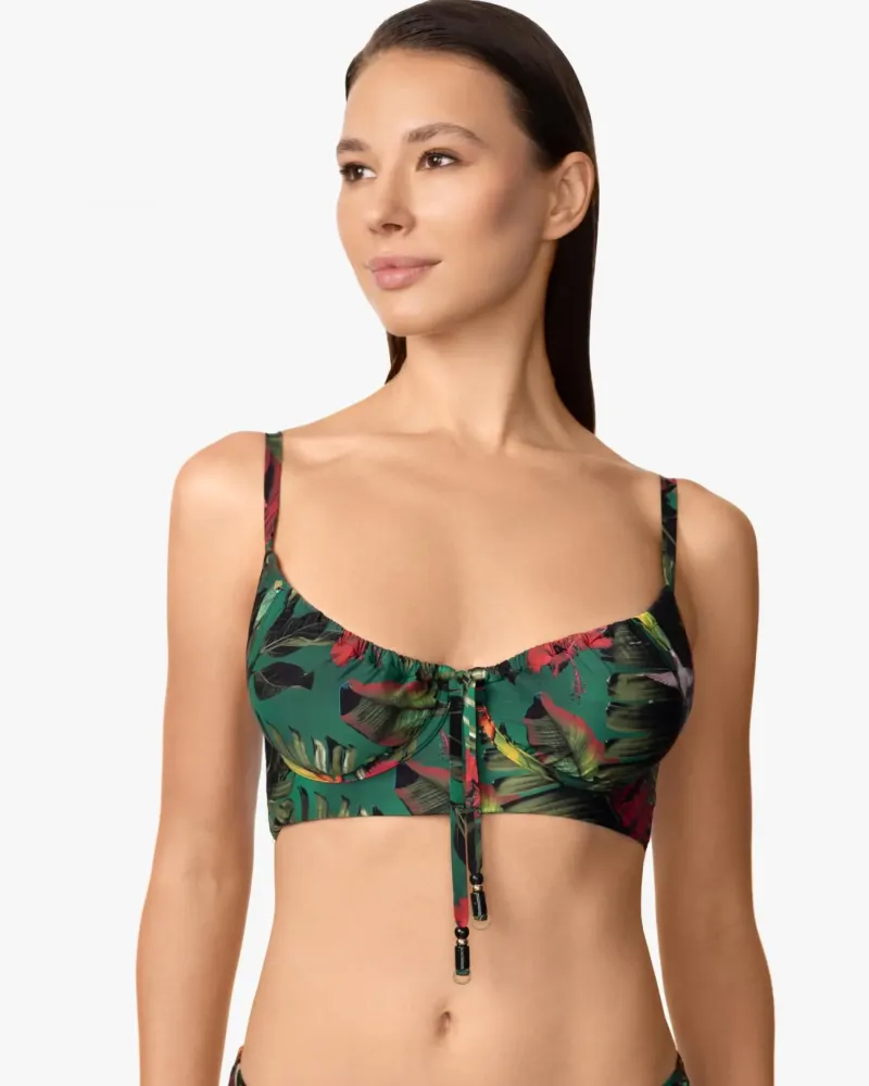 Бански горна част с банели и меки чашки WILD RHYTHM