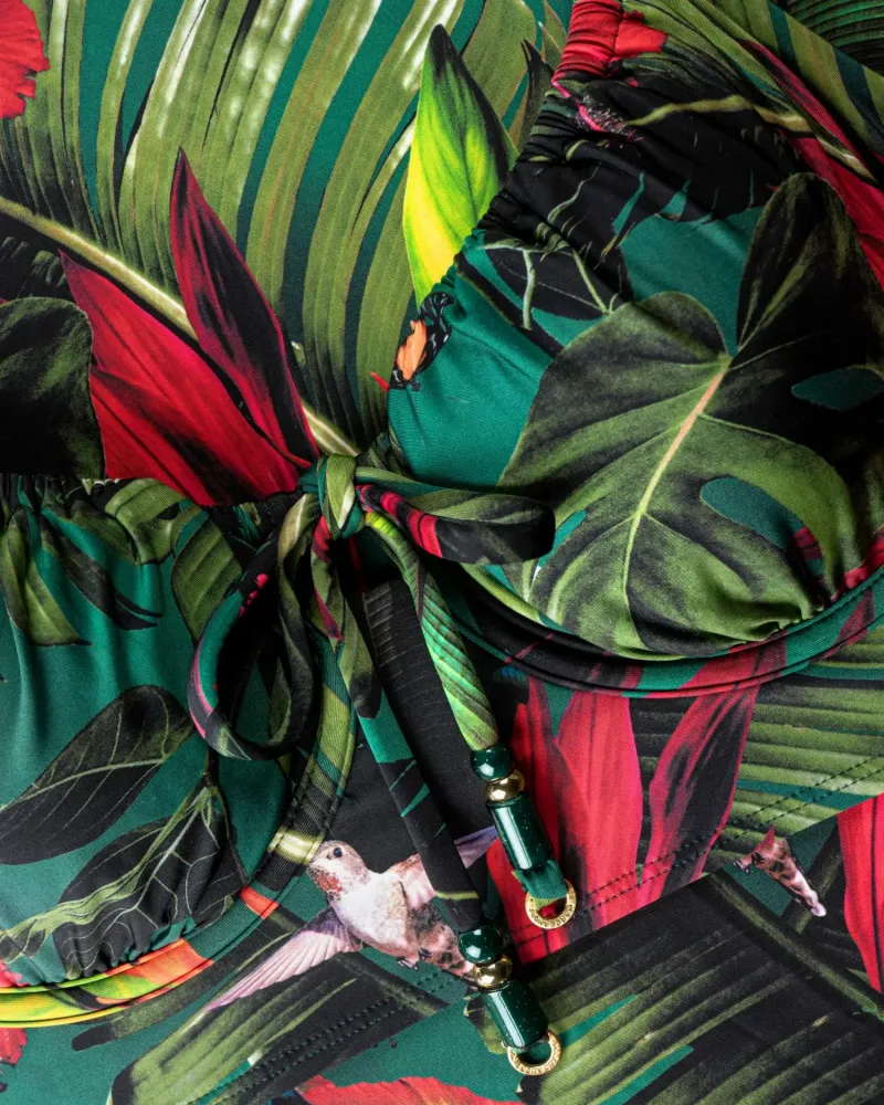 Бански горна част с банели и меки чашки WILD RHYTHM