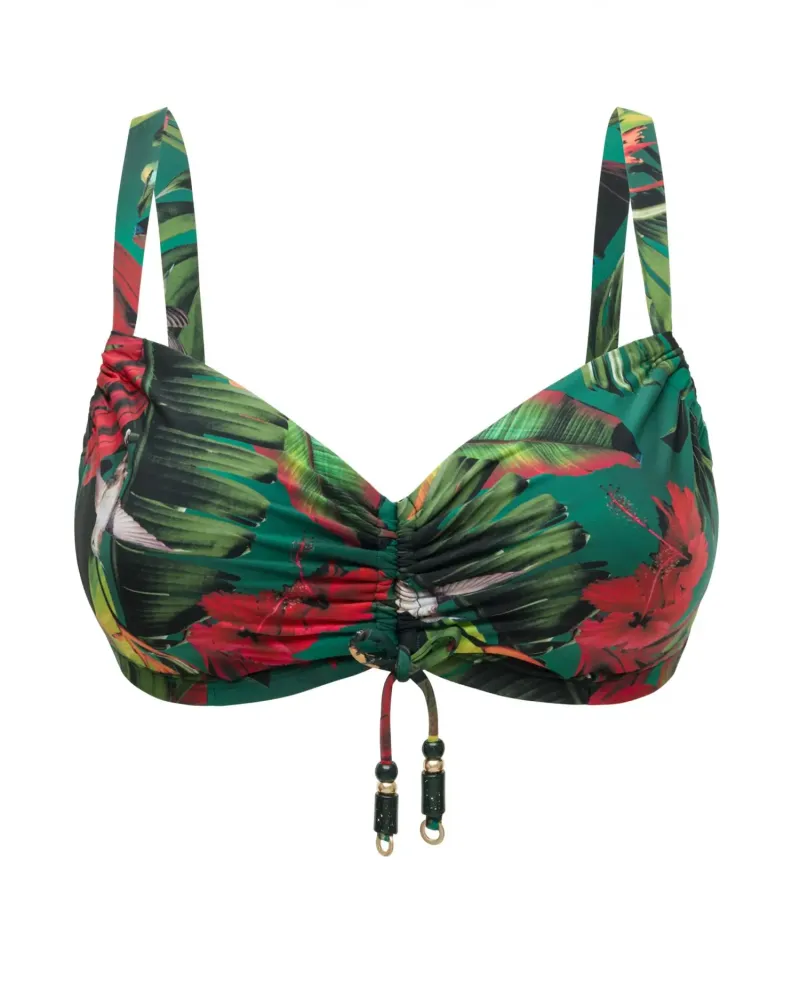 Бански горна част с меки чашки без подплънки WILD RHYTHM