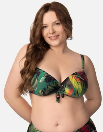 Бански горна част с меки чашки без подплънки WILD RHYTHM