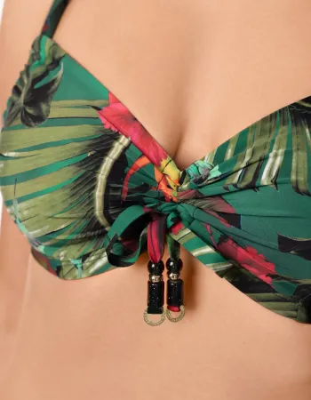 Бански горна част с меки чашки без подплънки WILD RHYTHM