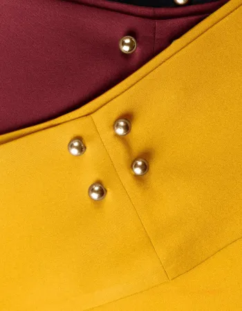 Цял бански без банели в жълт цвят PURE FOAM