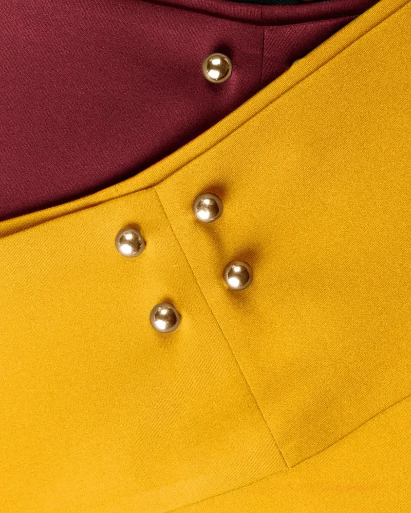 Цял бански без банели в жълт цвят PURE FOAM