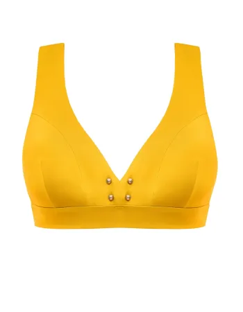 Бански горна част без банели в жълт цвят PURE FOAM