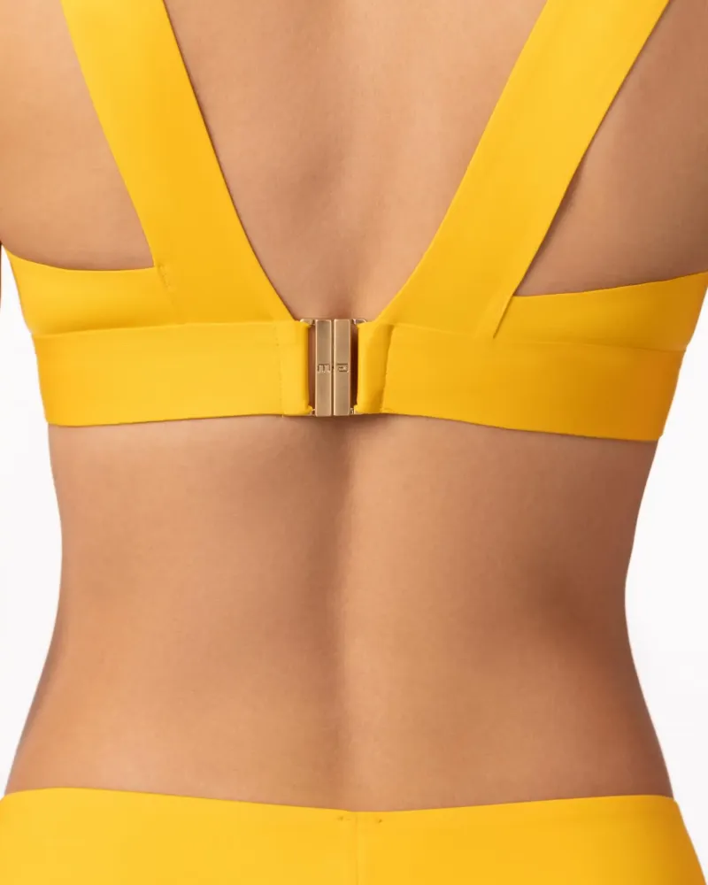 Бански горна част без банели в жълт цвят PURE FOAM